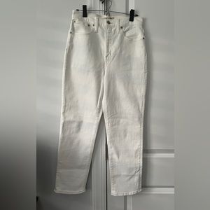 Madewell Classic Straight Jean White NWT